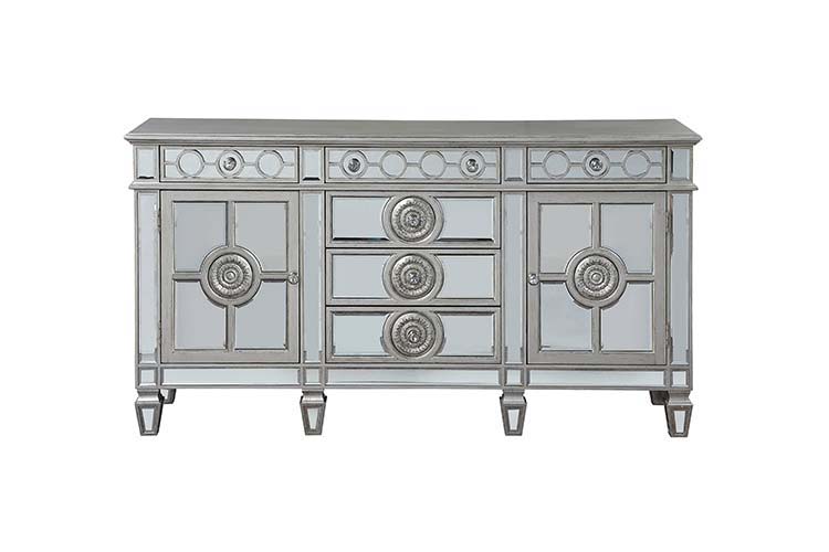 Varian - Server - Mirrored & Antique Platinum - 36"