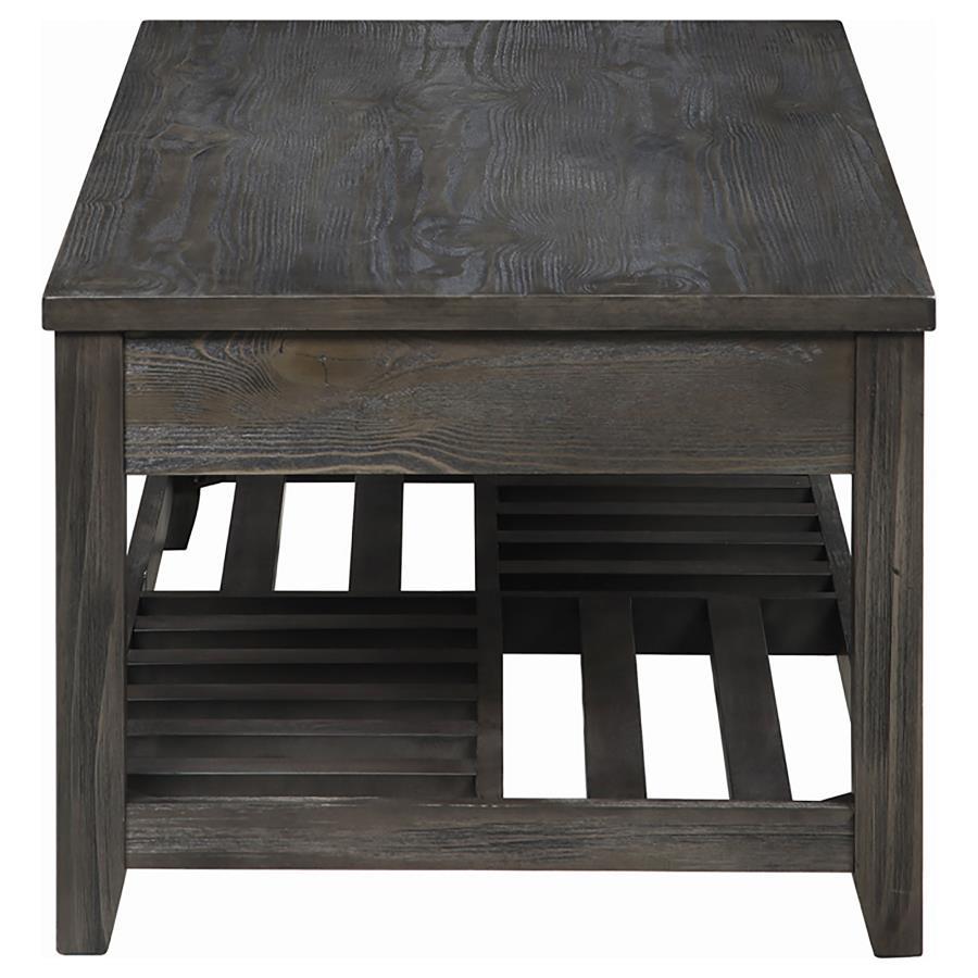 Cliffview - Lift Top Coffee Table With Storage - Cavities Gray