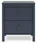 Simmenfort - Navy Blue - Two Drawer Night Stand