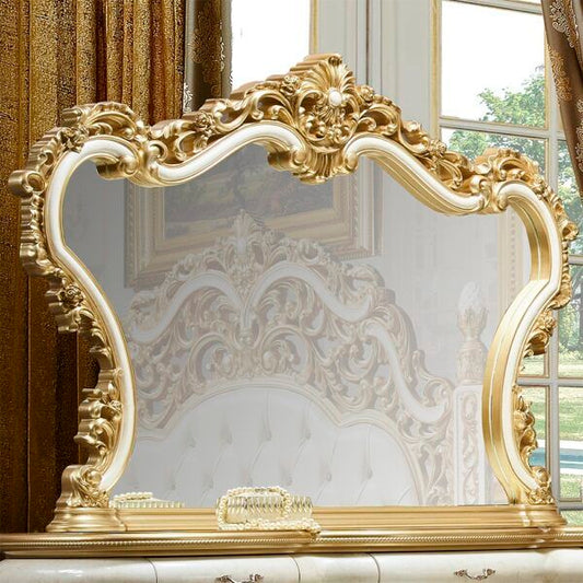 HD-903 - Mirror - Ivory With Gold Highlights