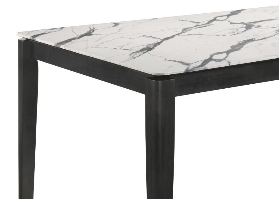 Stevie - Rectangular Faux Marble Top Dining Table