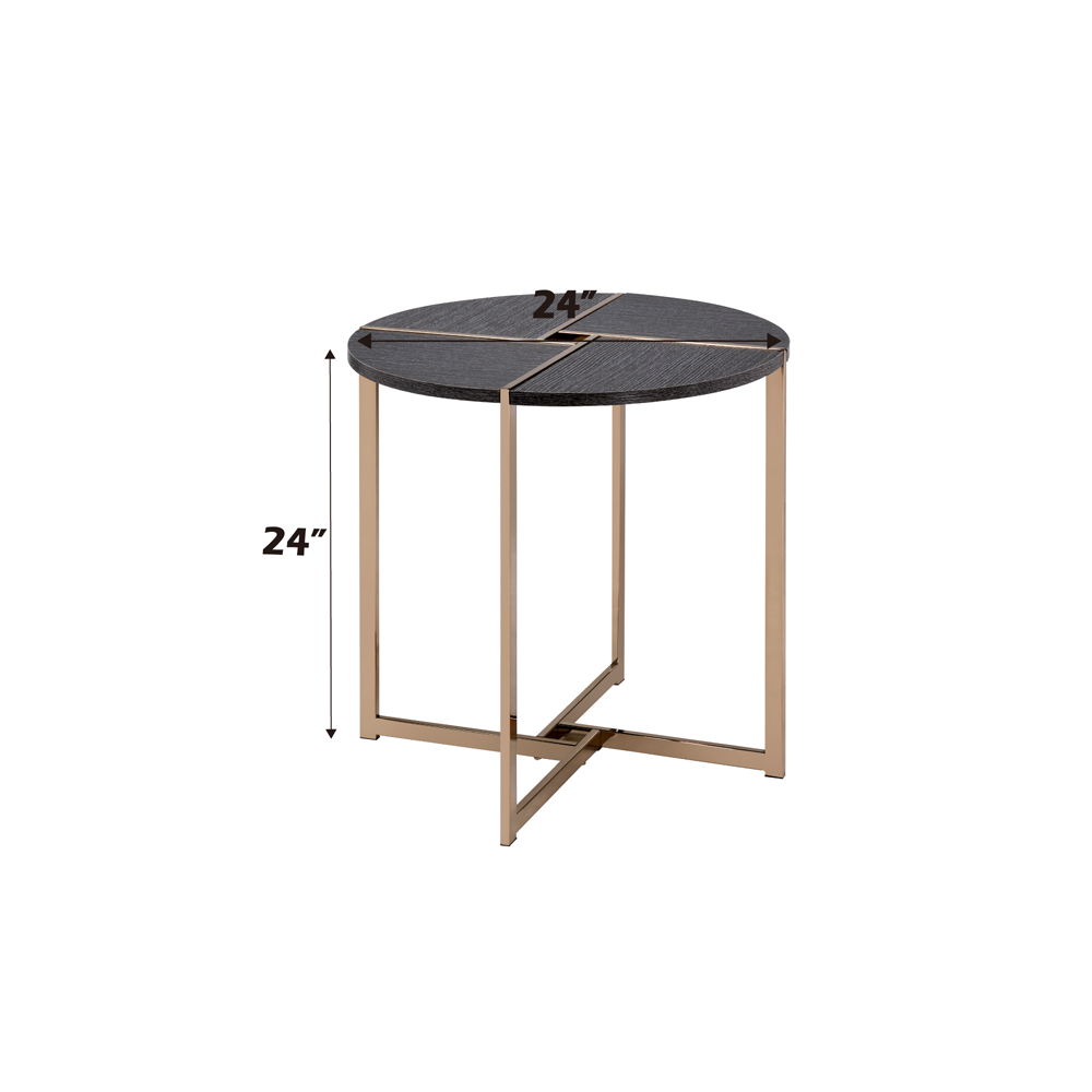 Bromia - End Table - Black & Champagne