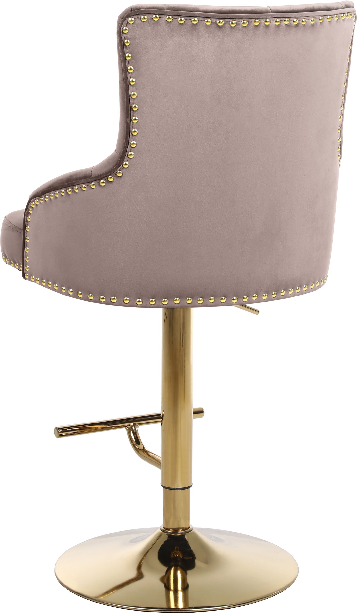 Claude - Adjustable Stool Gold Swivel with Gold Base