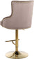 Claude - Adjustable Stool Gold Swivel with Gold Base