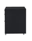 Coleen - File Cabinet - Black High Gloss & Chrome