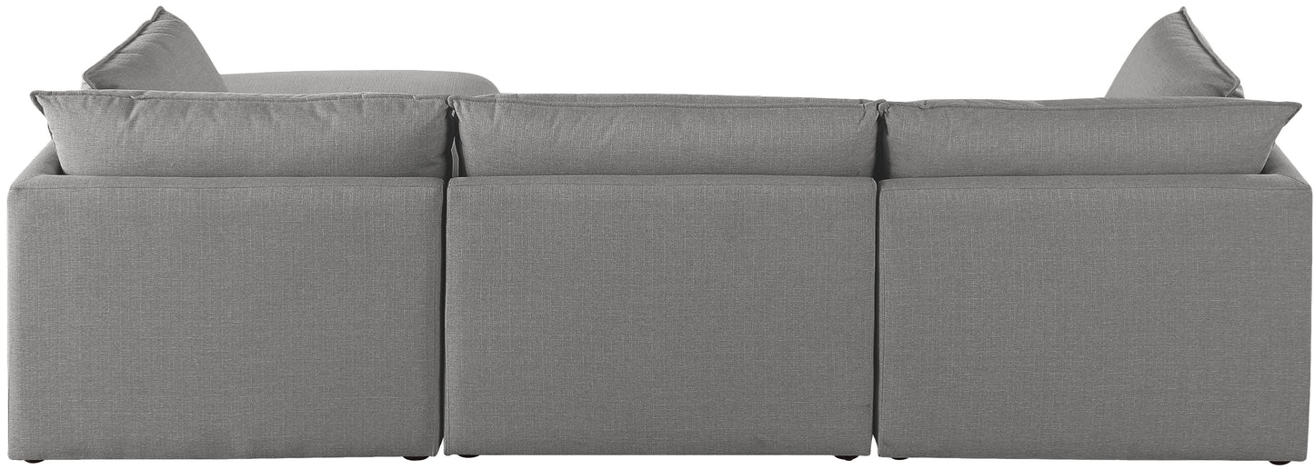 Mackenzie - Modular Sectional 4 Piece - Gray - Fabric