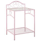 Massi - Metal 1-Shelf Nightstand - Powder Pink