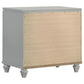 Veronica - 2-Drawer Nightstand - Light Silver