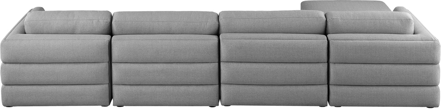 Beckham - Modular Sectional 5 Piece- Gray