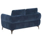 Lively - Chenille Upholstered Modern Track Arm Loveseat - Blue