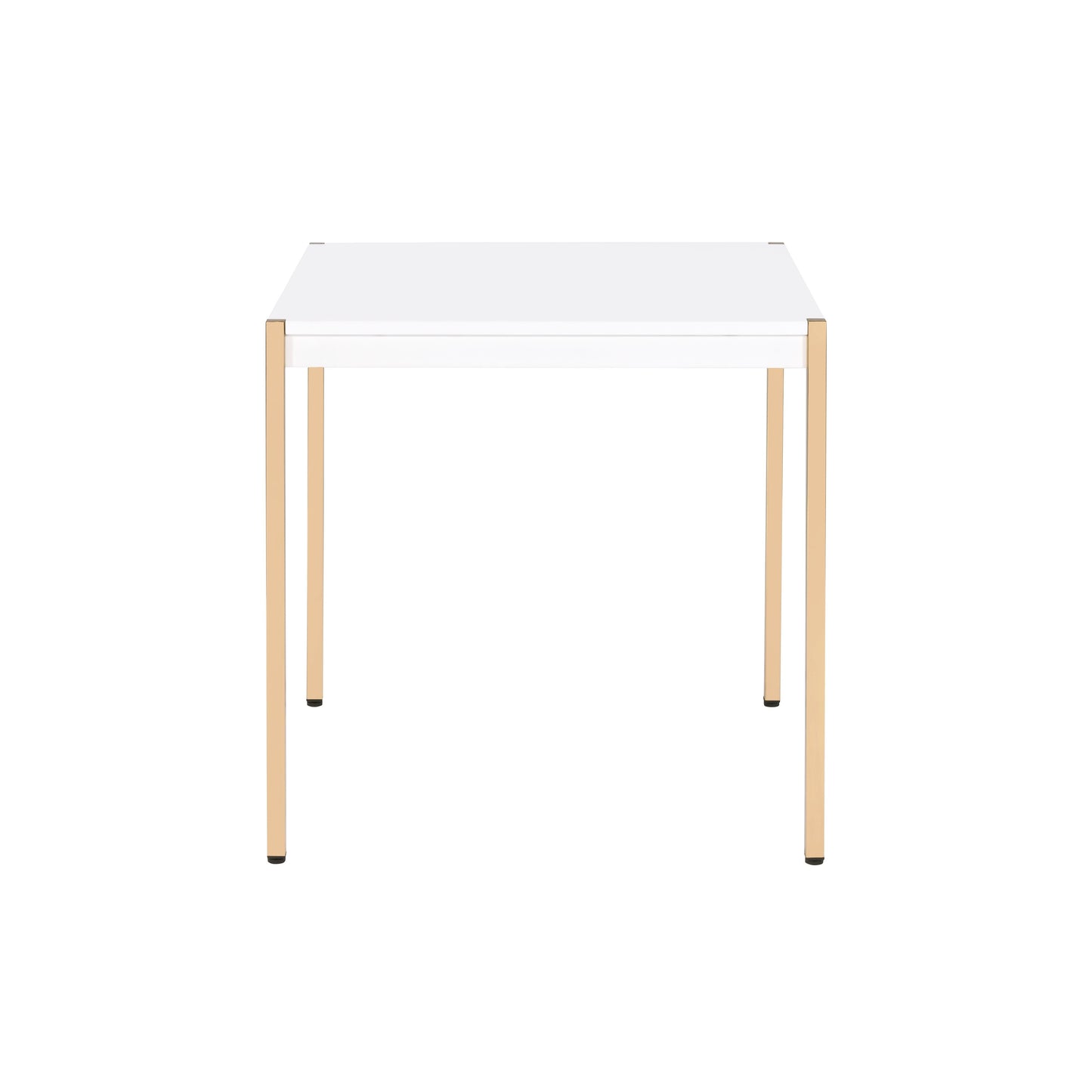 Otrac - End Table - White & Gold Finish