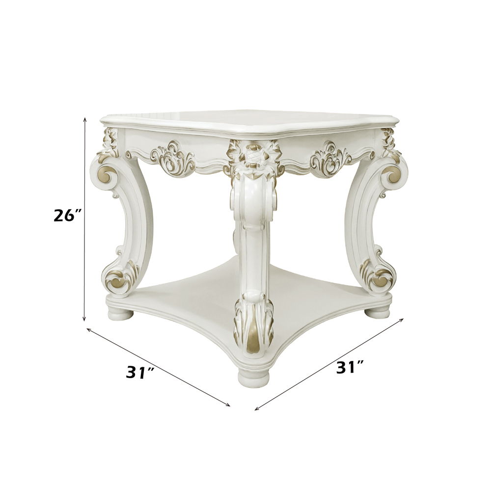 Vendom - End Table - Antique Pearl Finish