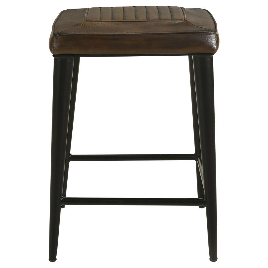 Alvaro - Leather Upholstered Stool (Set of 2)