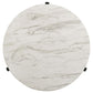 Tandi - Round Coffee Table Faux Marble - White And Black