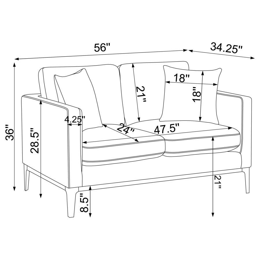 Apperson - Upholstered Track Arm Sofa Set