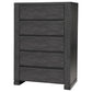 Lorenzo - 5-Drawer Bedroom Chest - Dark Gray