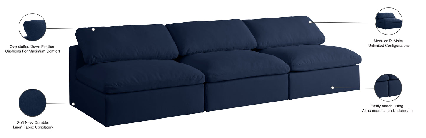 Serene - Modular Armless 3 Seat Sofa