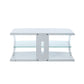 Aileen - TV Stand - White & Clear Glass