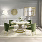 Fallon - Dining Table - Faux Marble Top & Mirrored Gold Finish