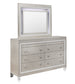 Paris - 4 Piece Queen Bedroom Set (Queen Bed With LED, Dresser, Mirror, Nightstand) - Champagne