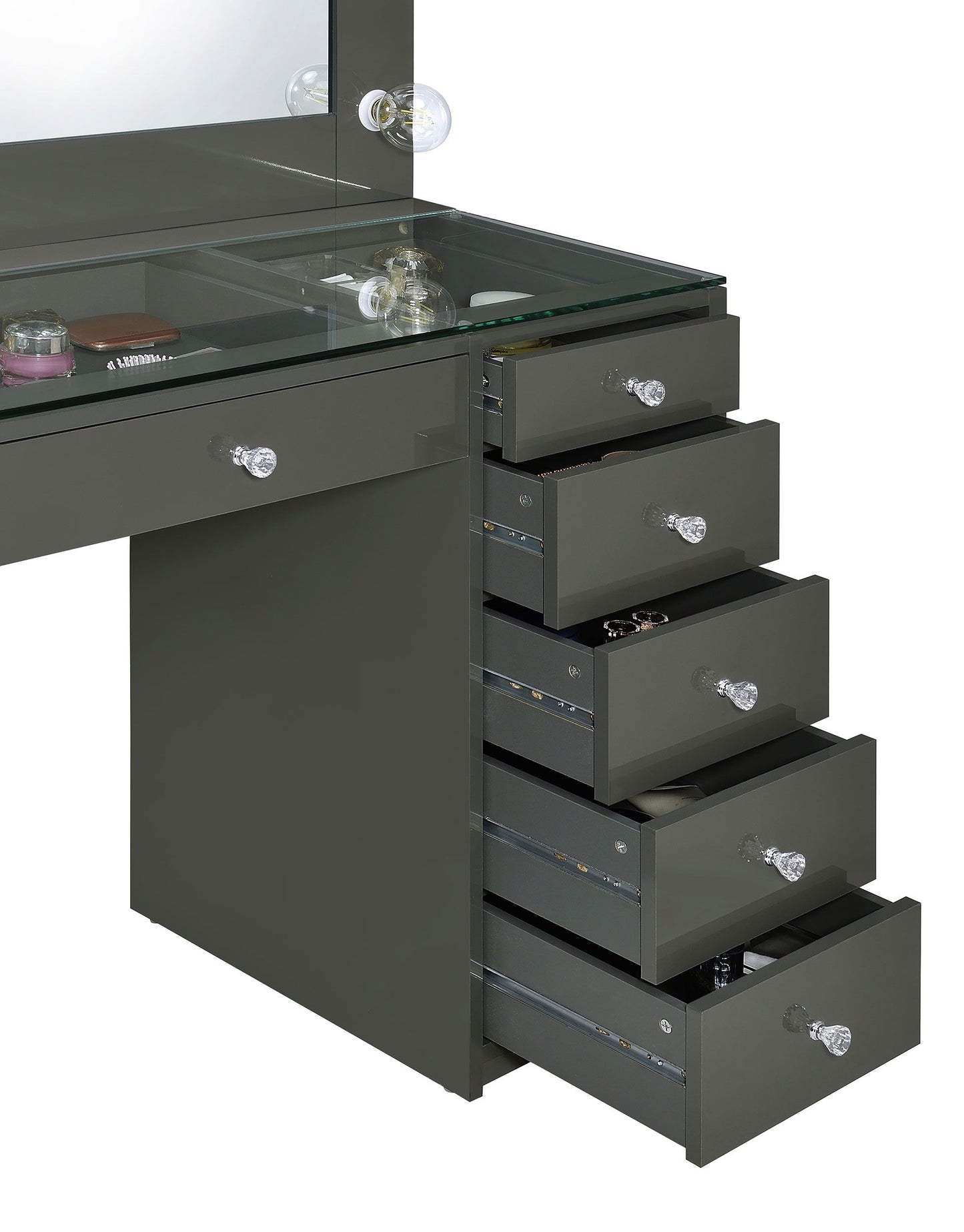 Acena - 7-Drawer Vanity Set With Lighting