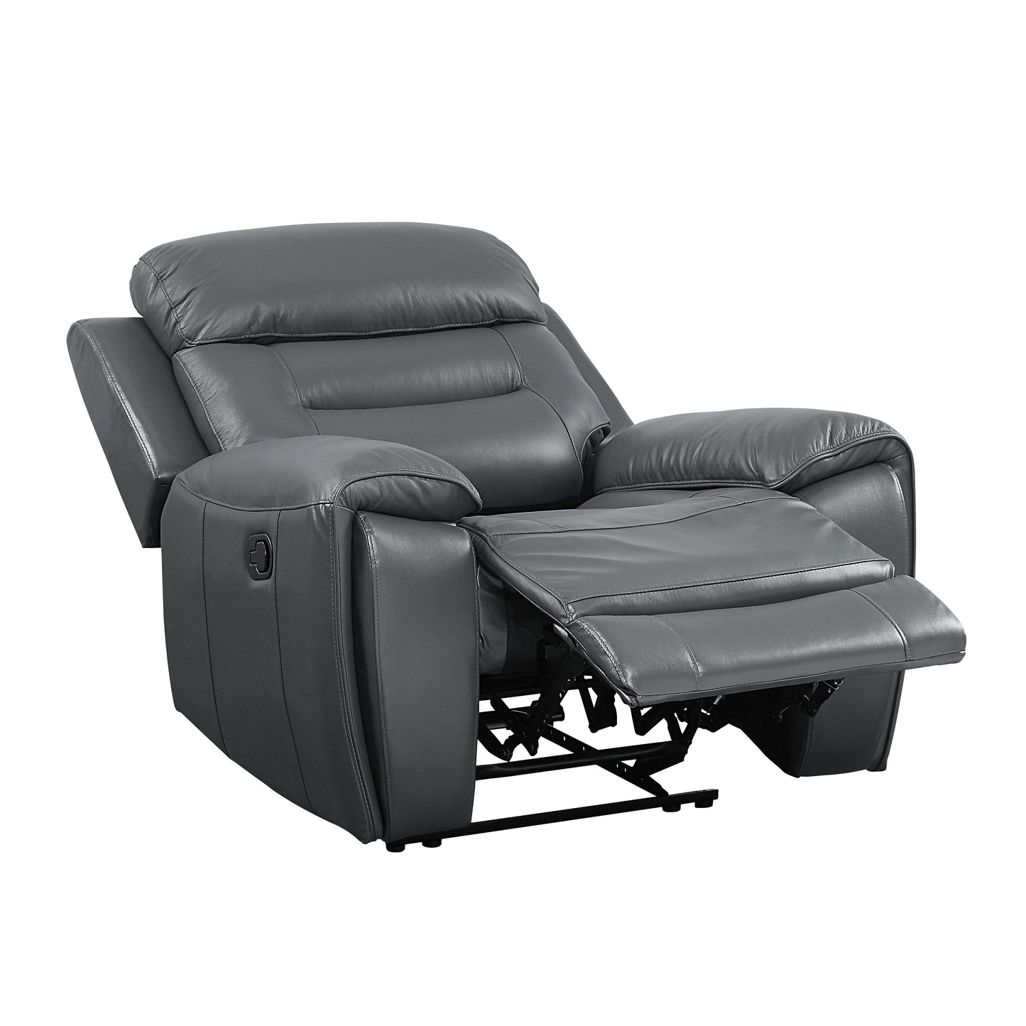 Lamruil - Recliner - Gray Top Grain Leather