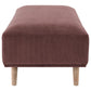 Elizabeth - Corduroy Upholstered Ottoman - Wine Red