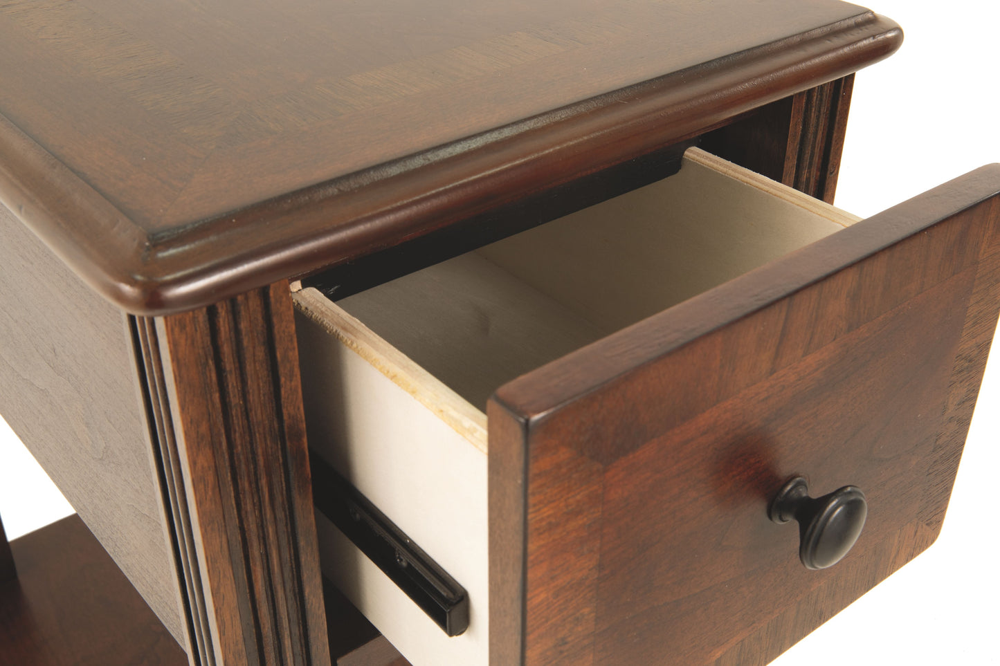 Breegin - Brown - Chair Side End Table - Removable Tray