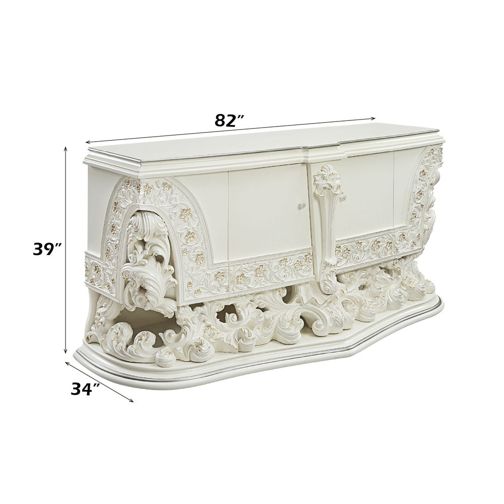 Adara - Server - Antique White Finish