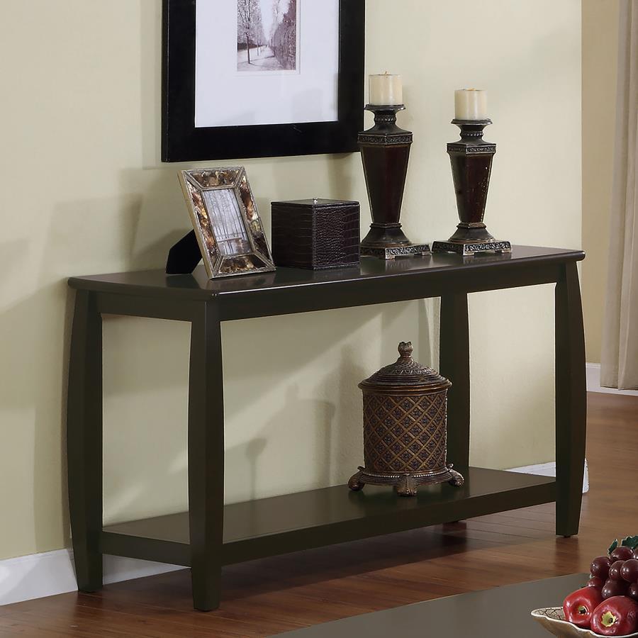 Dixon - Wood Entryway Console Table With Shelf - Cappuccino