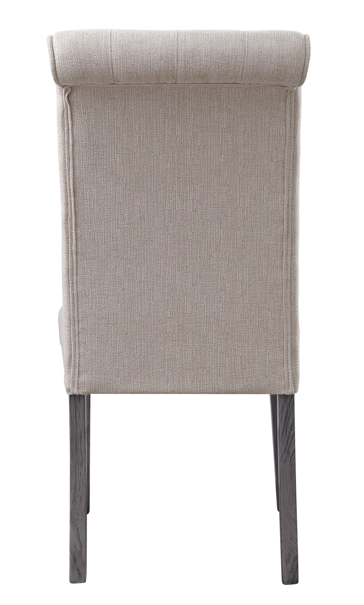 Yabeina - Side Chair (Set of 2) - Beige Linen & Gray Finish