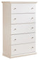 Bostwick - White - Five Drawer Chest