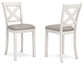 Robbinsdale - Antique White - Upholstered Barstool (Set of 2)