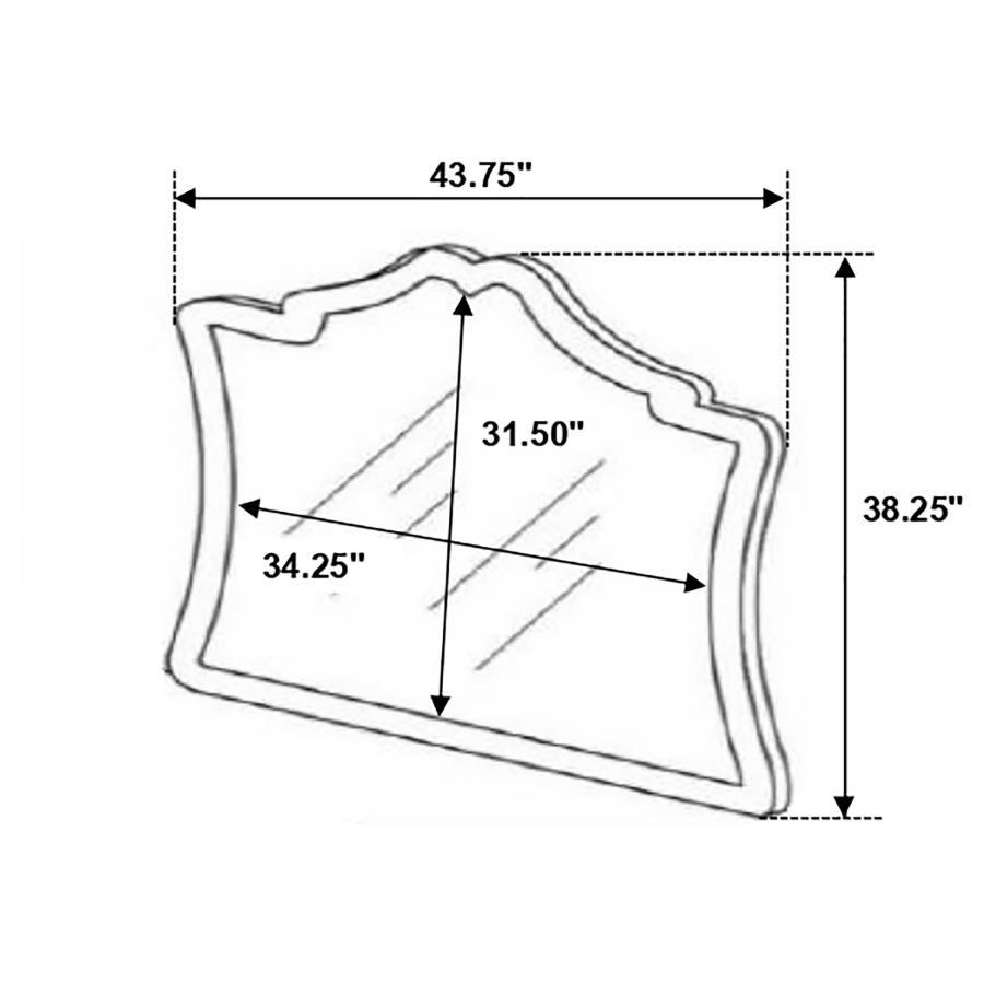 Antonella - Upholstered Dresser Mirror