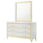 Lucia - 6-drawer Bedroom Dresser With Mirror - White