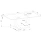 Pruitt - Glass Top Coffee Table - Clear And Satin