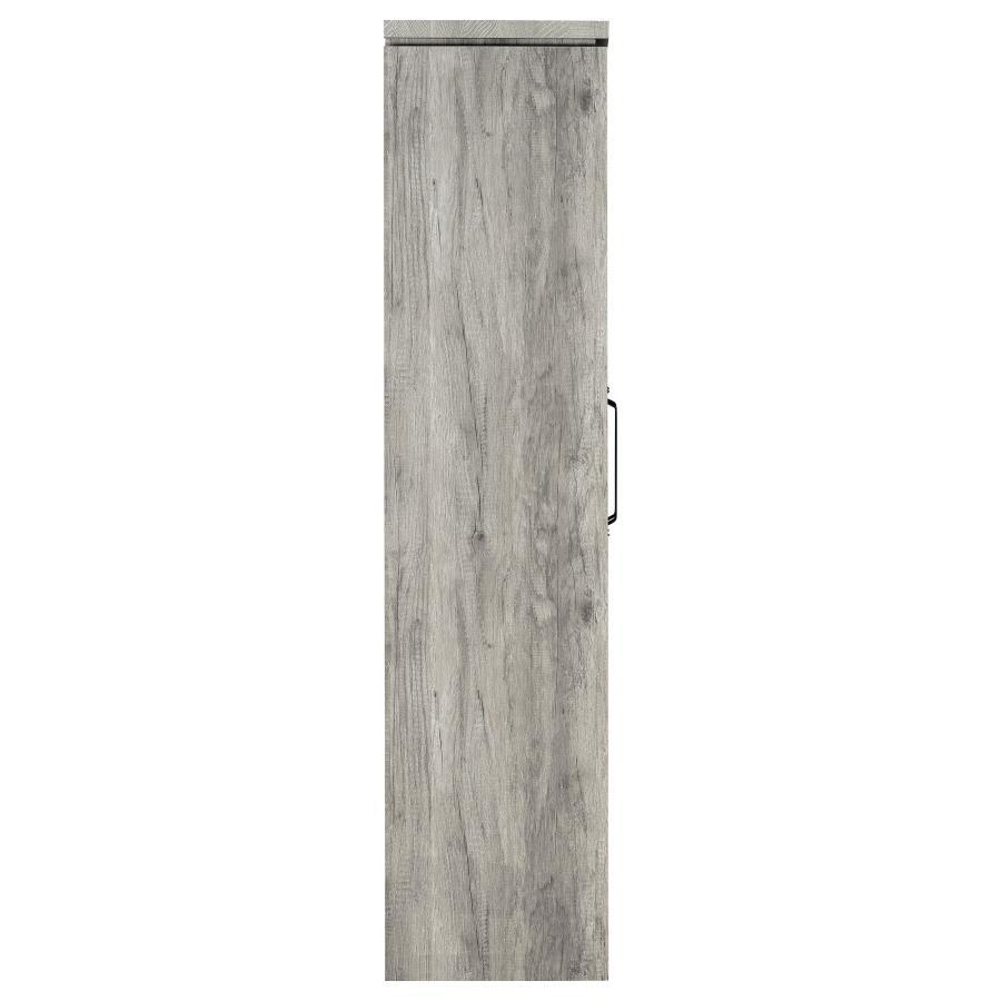 Alejo - 2 Door Engineered Wood Tall Cabinet - Gray Driftwood