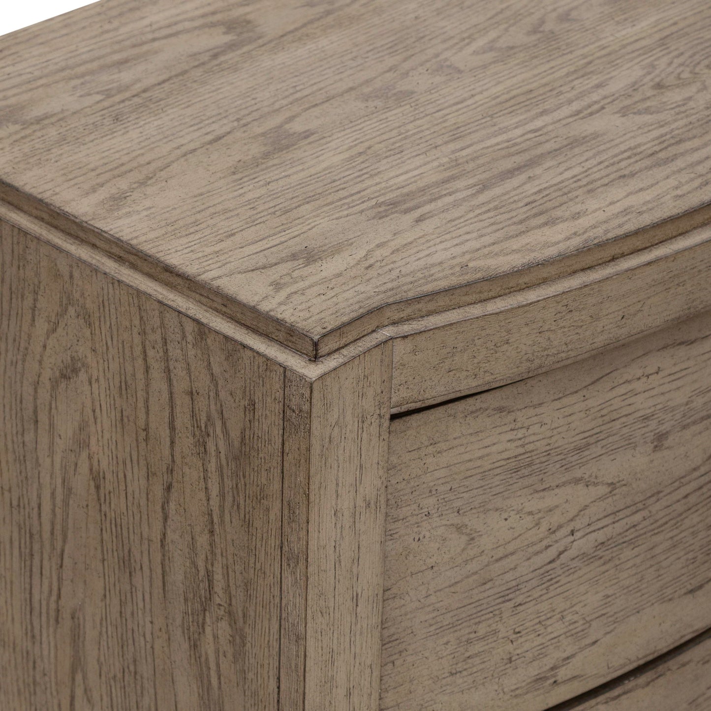 Avalon - Nightstand With Charging Station - Burnished Beige