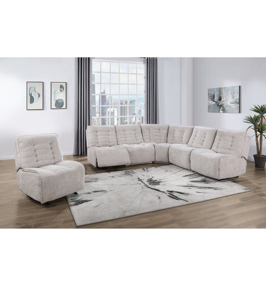 Build It Your Way U6066 - 3 Power Sectional - Cream