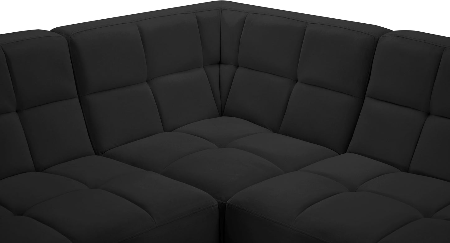 Relax - Modular Sectional 5 Piece - Black - Fabric