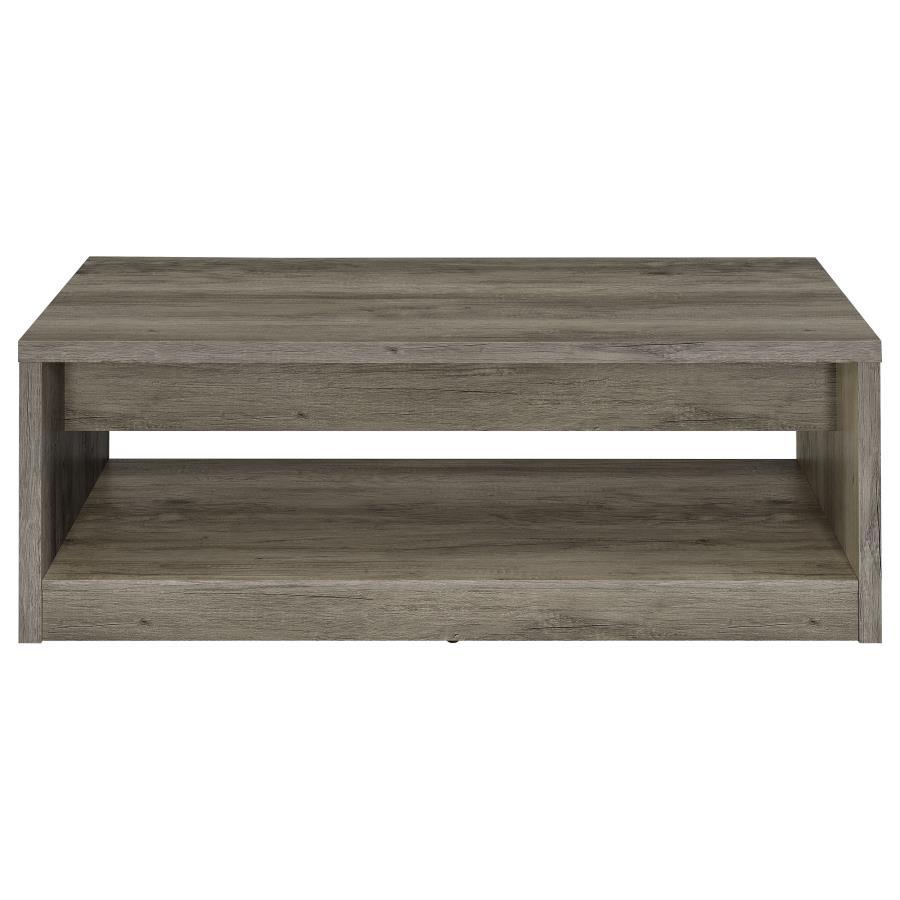 Felix - 2-Drawer Rectangular Engineered Wood Coffee Table - Gray Driftwood