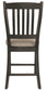 Tyler - Black / Grayish Brown - Upholstered Barstool (Set of 2)