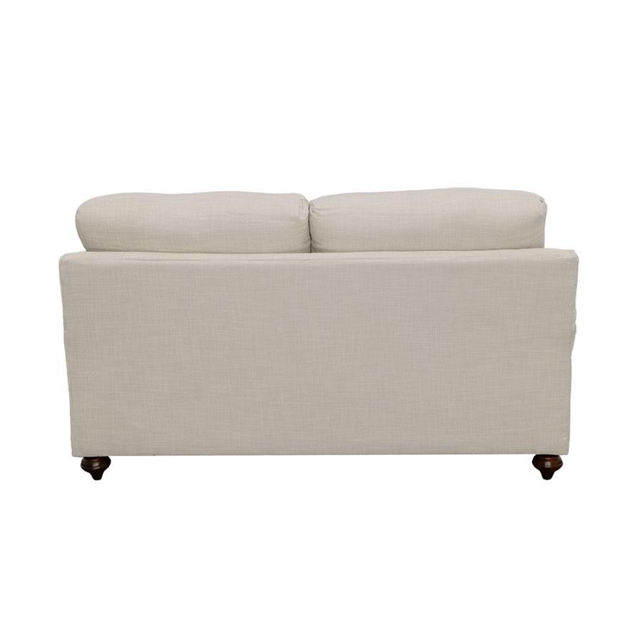 Glenn - Upholstered English Arm Loveseat - Light Gray