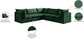 Jacob - Modular Sectional 5 Piece - Green - Fabric