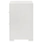 Ives - 2-Drawer Nightstand Bedside Table - White High Gloss