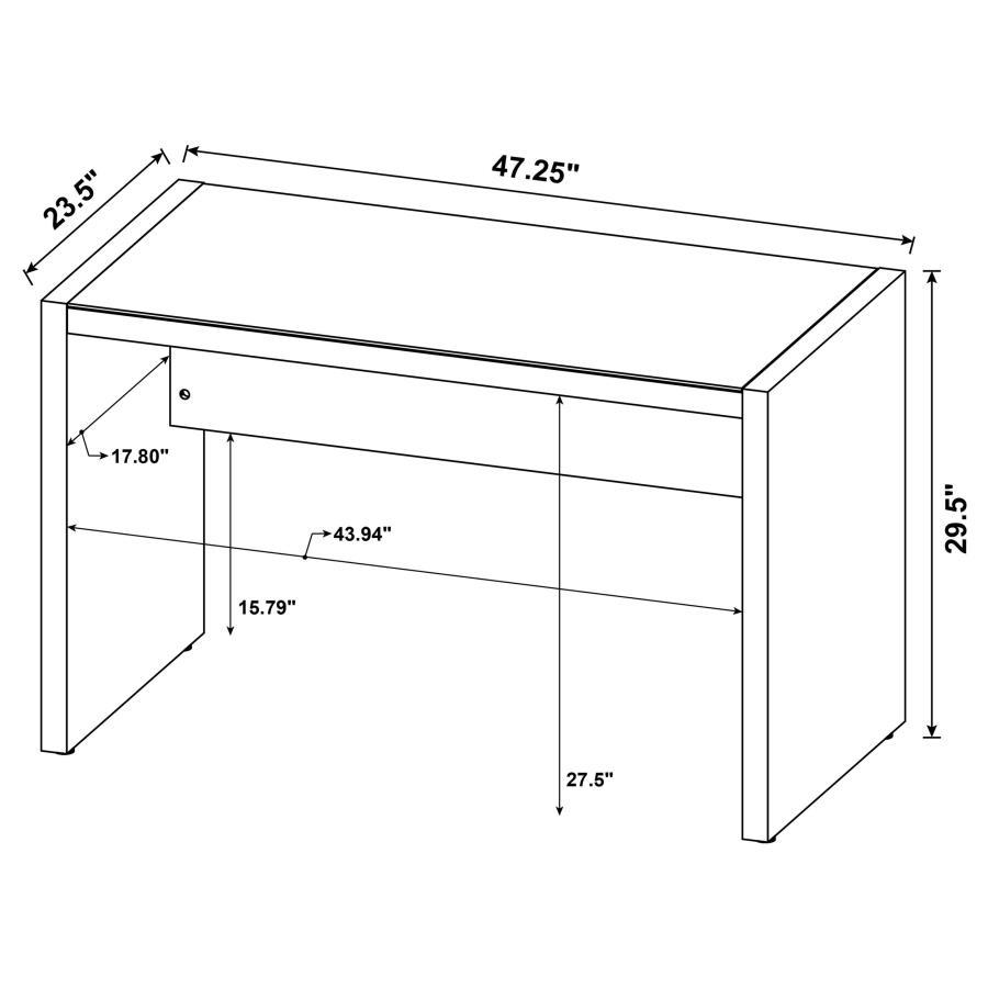 Luetta - Writing Desk - Dark Brown