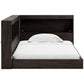 Piperton - Black - 4 Pc. - Twin Bookcase Storage Bed, 2 Nightstands