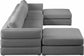 Beckham - Modular Sectional 6 Piece - Gray - Fabric - Modern & Contemporary