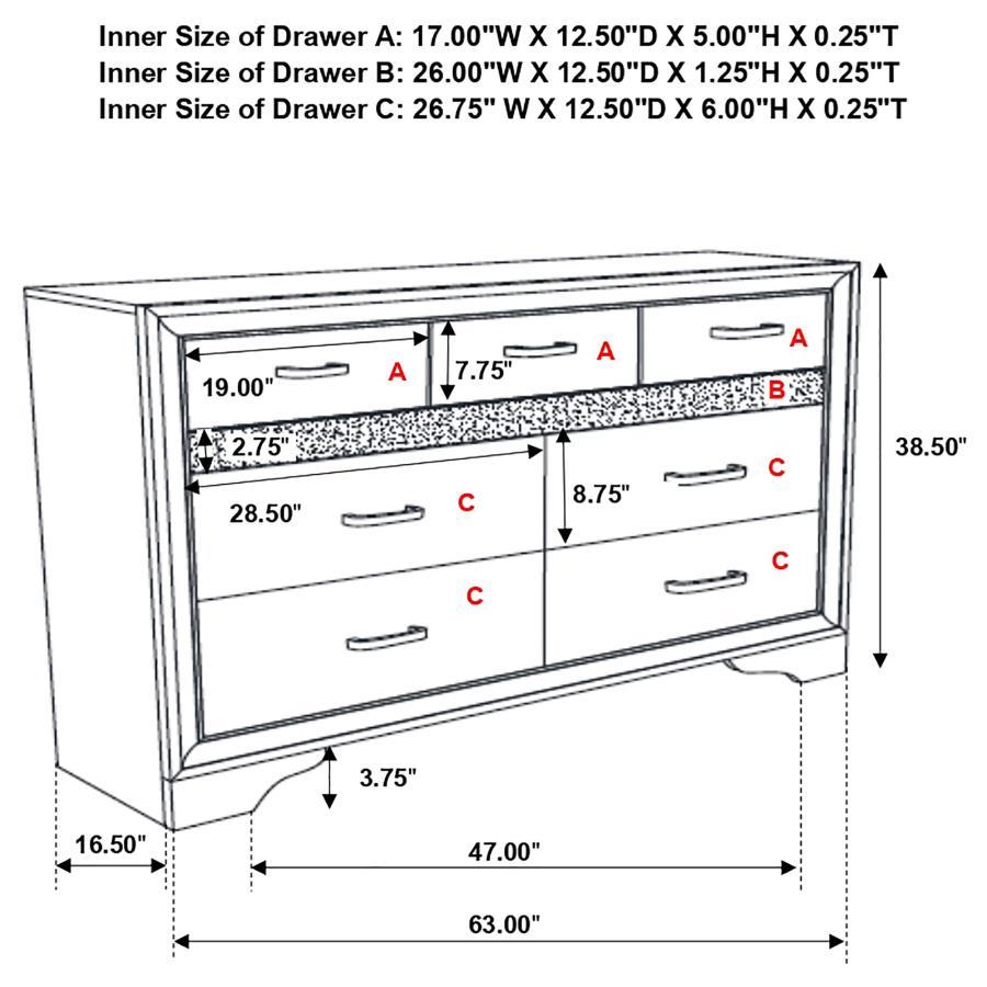 Miranda - 7-Drawer Dresser