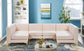 Alina - Modular Sectional 6 Piece - Pink - Fabric